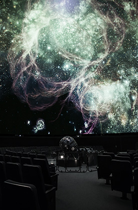 Projektion im Planetariumssaal des Zeiss-Großplanetariums © SPB / Foto: Natalie Toczek