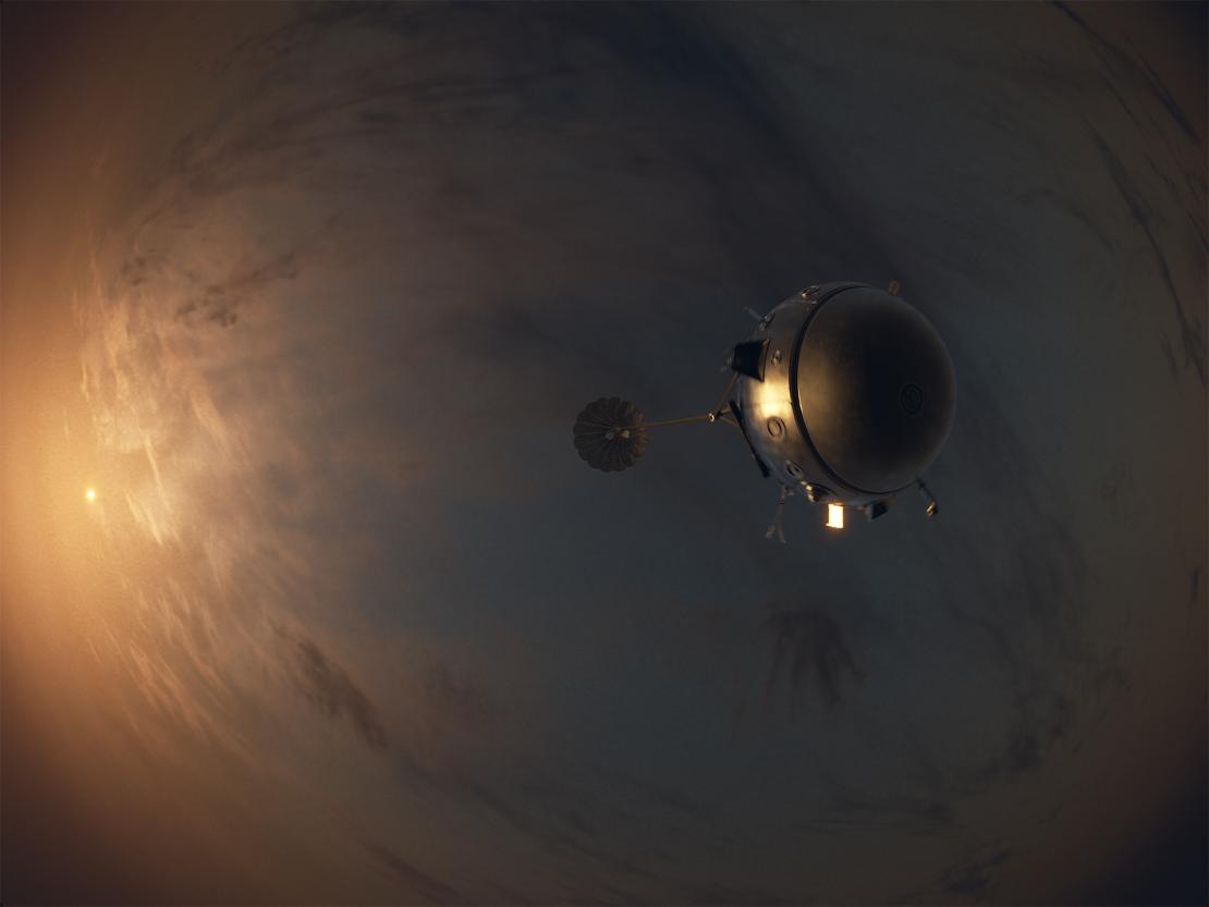 Sonde in der Atmosphäre von Jupiter © AMNH