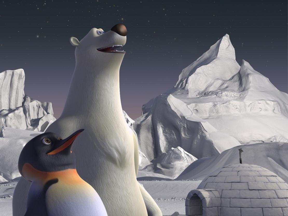 Pinguin und Eisbär © Saint-Etienne Planetarium Productions