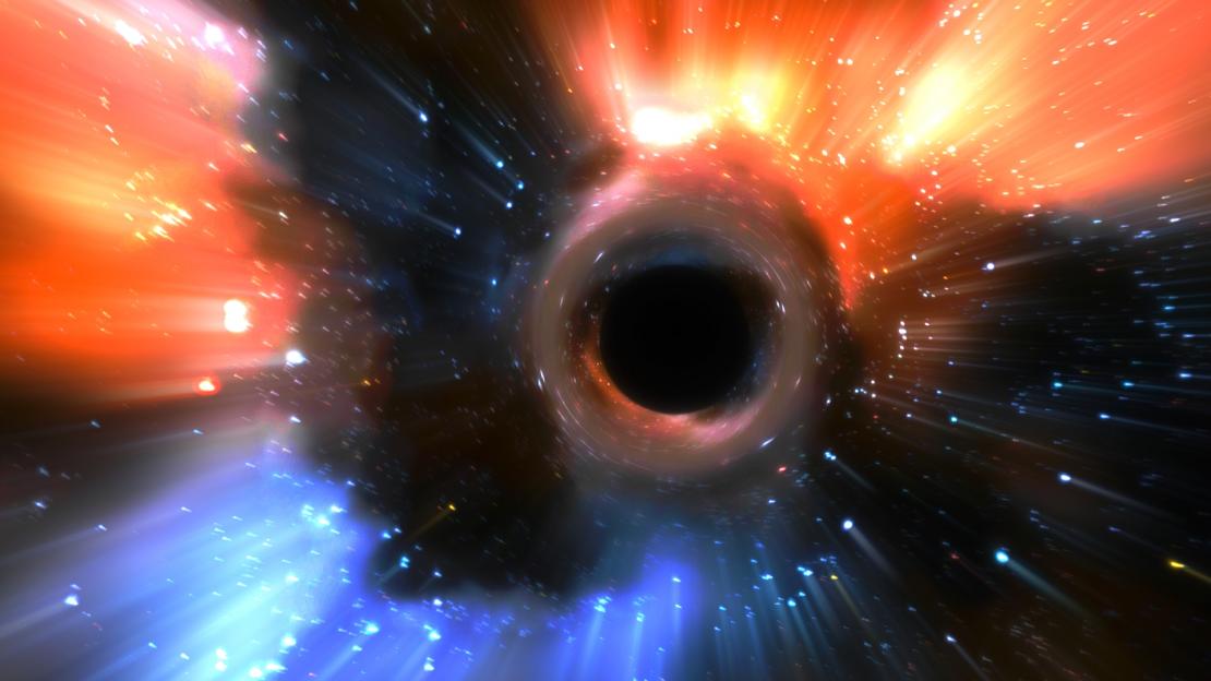 Visualisierung eines Schwarzen Lochs. © Clark Planetarium Salt Lake City