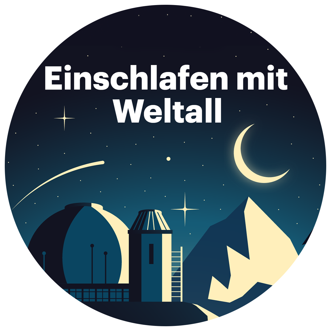 Cover Podcast: »Einschlafen mit Weltall« | © Cover-Artwork von Amadeus E. Fronk