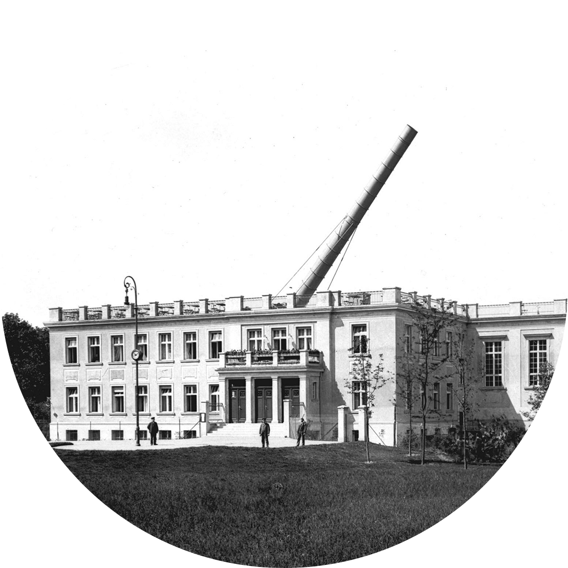 Historische Aufnahme der Archenhold-Sternwarte von 1909.
