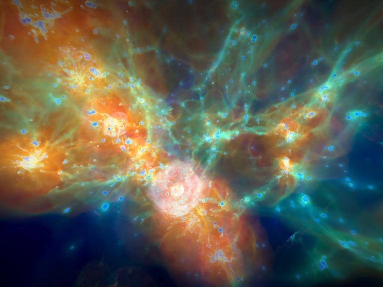Simulation © The Illustris Project (visualization by Dylan Nelson)