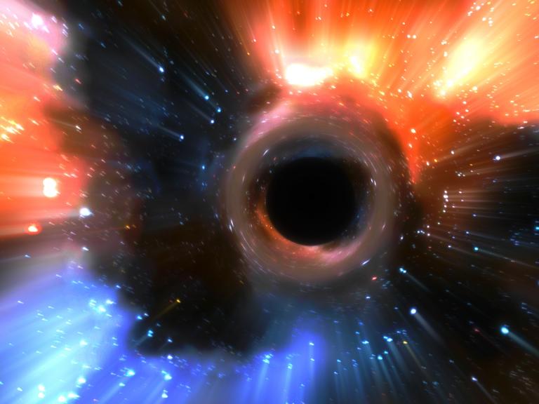 Visualisierung eines Schwarzen Lochs. © Clark Planetarium Salt Lake City