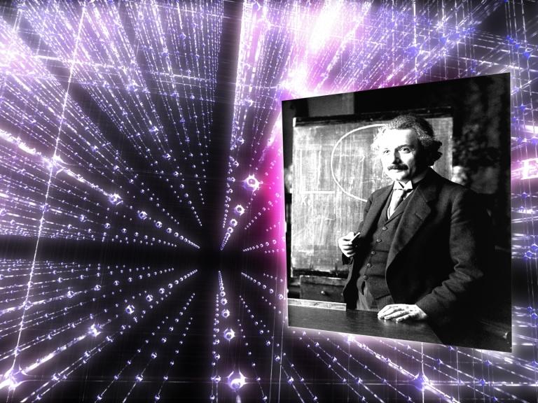 In 1915, Albert Einstein presents his general theory of relativity to the world. © Clark Planetarium Salt Lake City