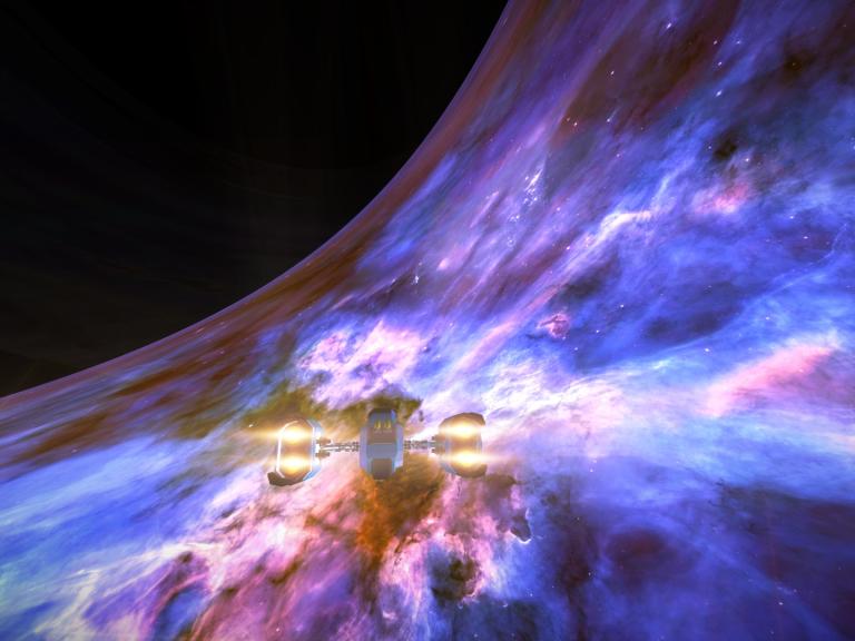 Approach to a black hole © Clark Planetarium Salt Lake City