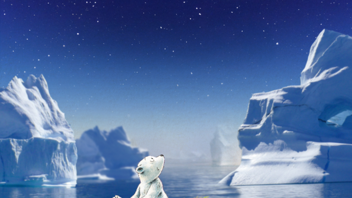 Detail from the cover of the programme "Lars - The Little Polar Bear". © Fachhochschule Kiel, Hans de Beer, Ralph Heinsohn