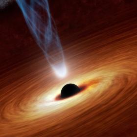 Künstlerische Darstellung eines schwarzen Lochs. © NASA/JPL-Caltech 